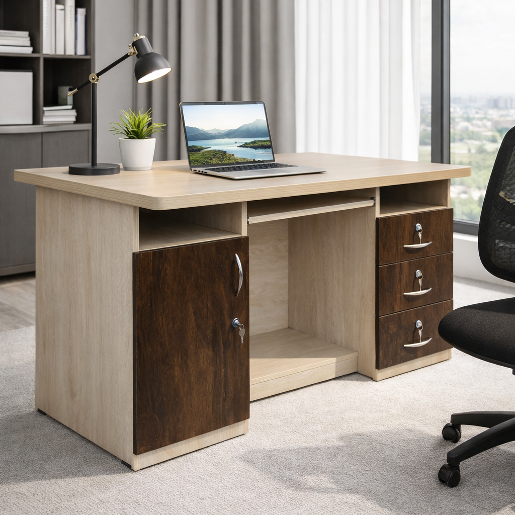 Khaatie Office Table 5x2.5 | Premium Workstation | Study and Office Table | 30 Inches Height | Khaatie Office Furniture