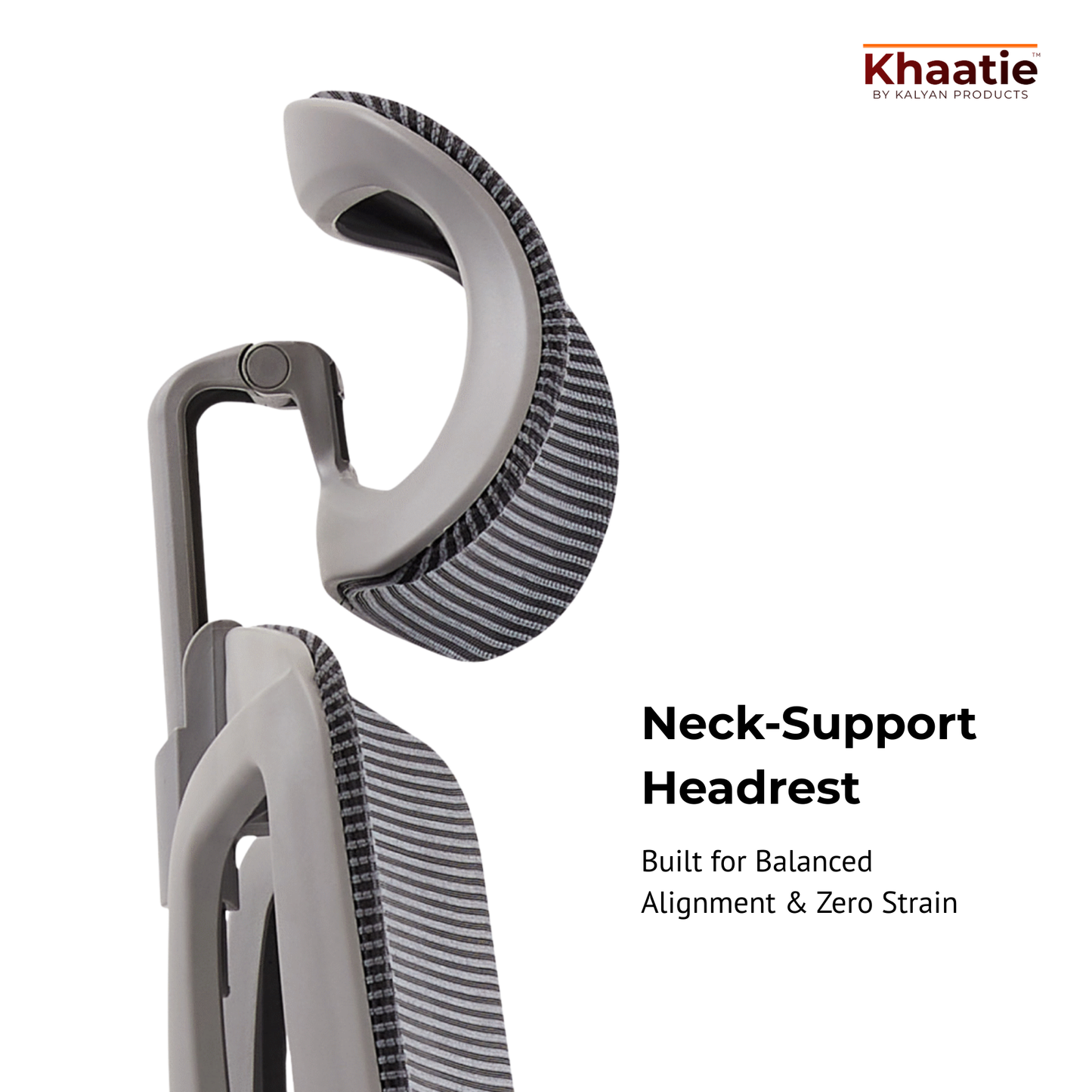 Khaatie Ergonomic Chair with Headrest | Study & Work Chair | 1201 Air Flex | Revolving Chair