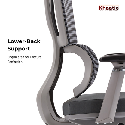 Khaatie Ergonomic Chair with Headrest | Study & Work Chair | 1201 Air Flex | Revolving Chair