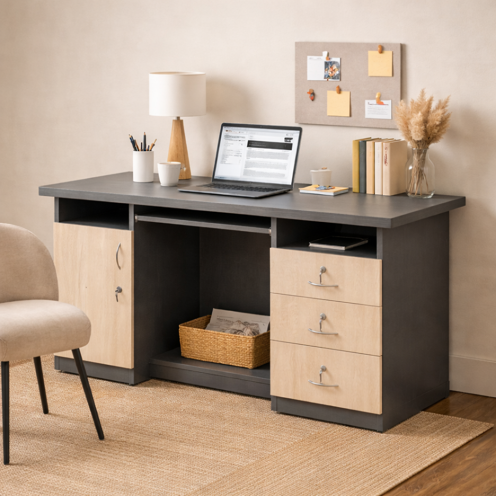 Khaatie Office Table 5x2.5 | Premium Workstation | Study and Office Table | 30 Inches Height | Khaatie Office Furniture