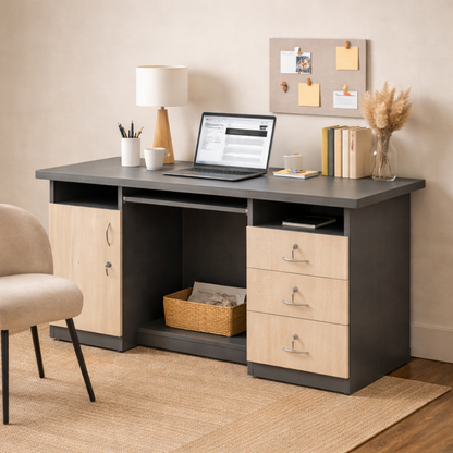 Khaatie Office Table 5x2.5 | Premium Workstation | Study and Office Table | 30 Inches Height | Khaatie Office Furniture